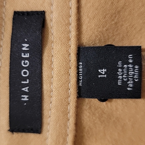 Halogen Gold Metallic High Rise Straight Leg Pants Size 14 NWT - Picture 3 of 8